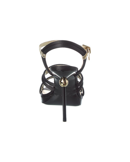satin & patent sandal