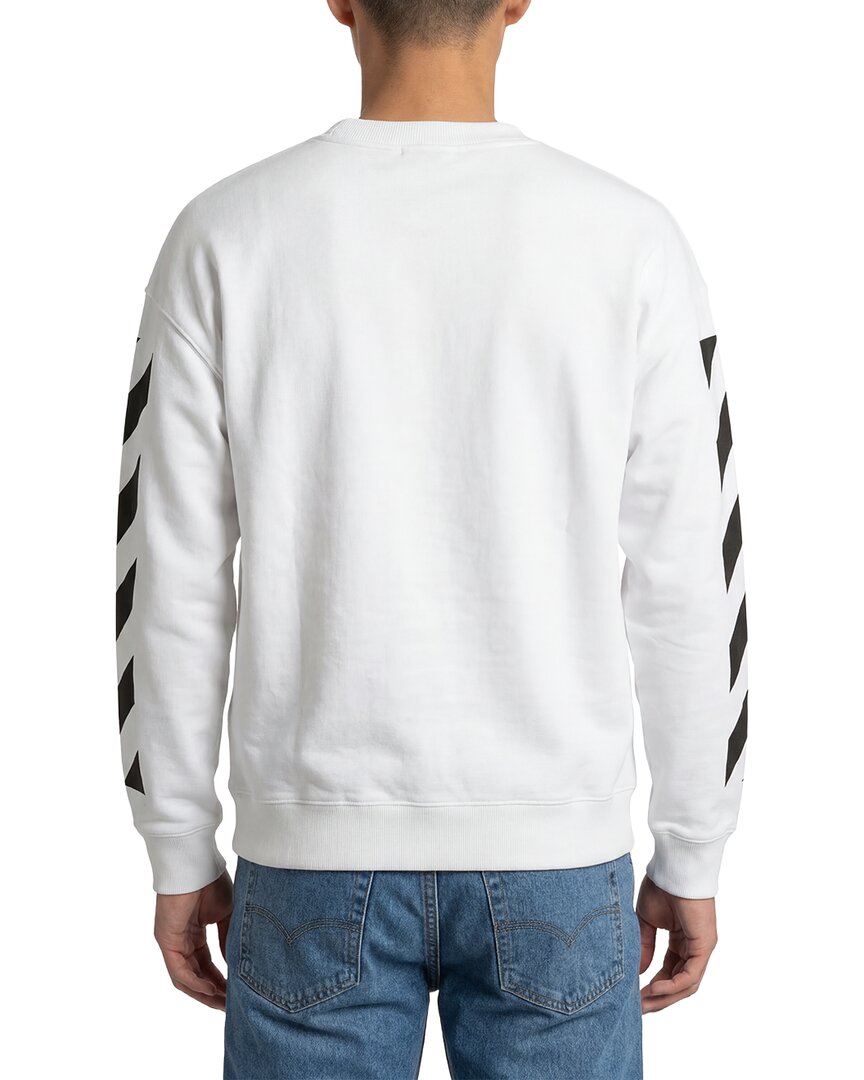 off-white virgil diagonal crewneck sweatshirt