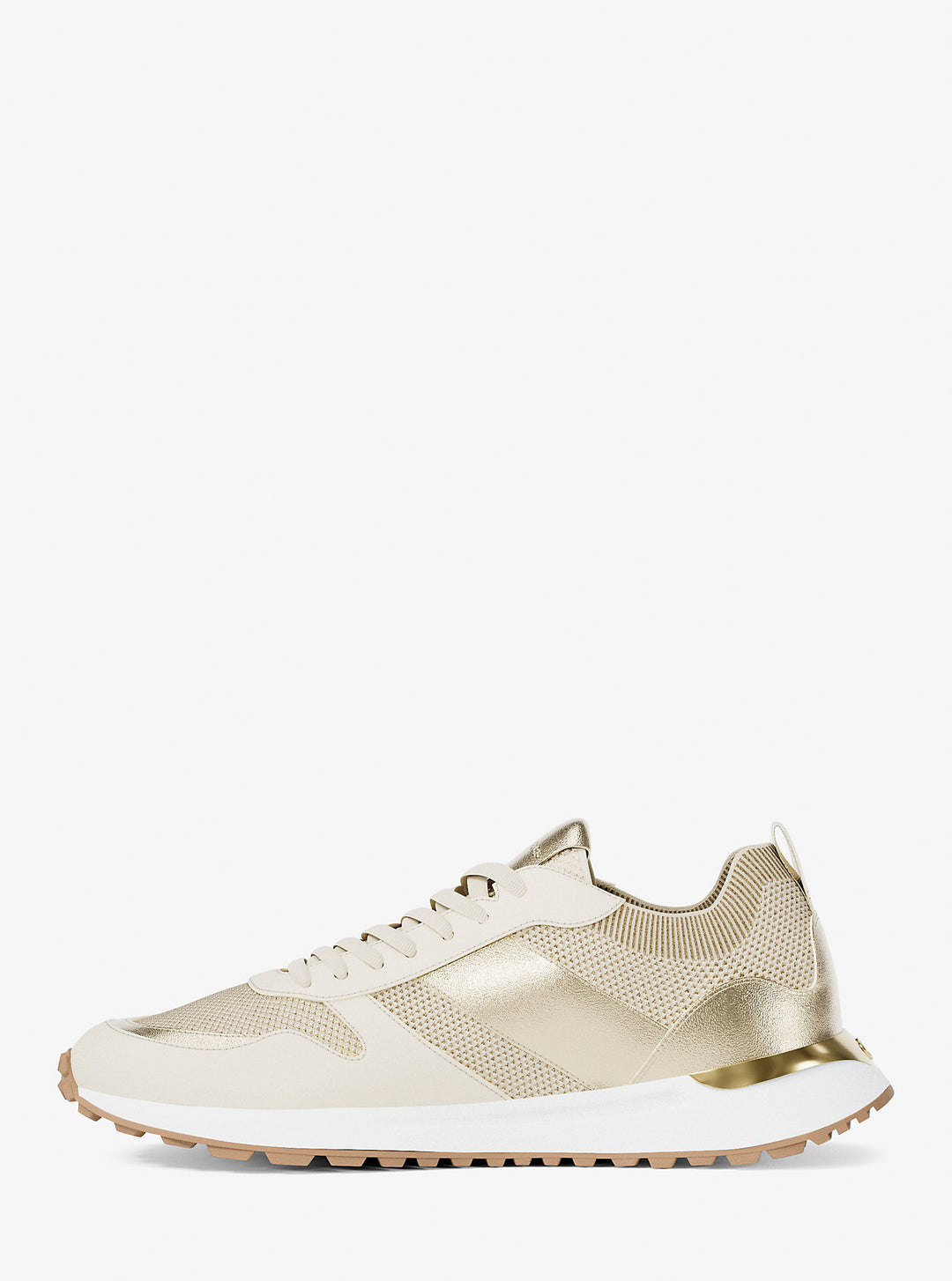 jesse metallic stretch knit trainer