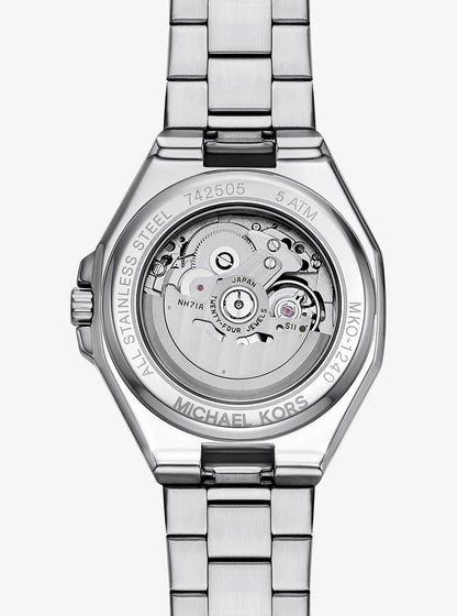 oversized callum pavé silver-tone watch
