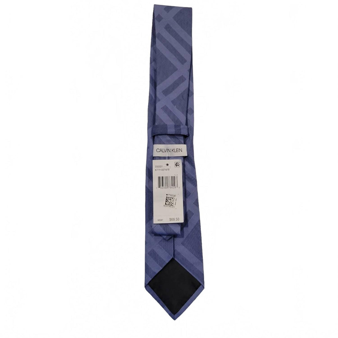 men's designer tie in blue plaid