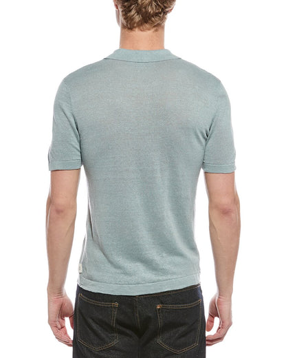 linen polo sweater