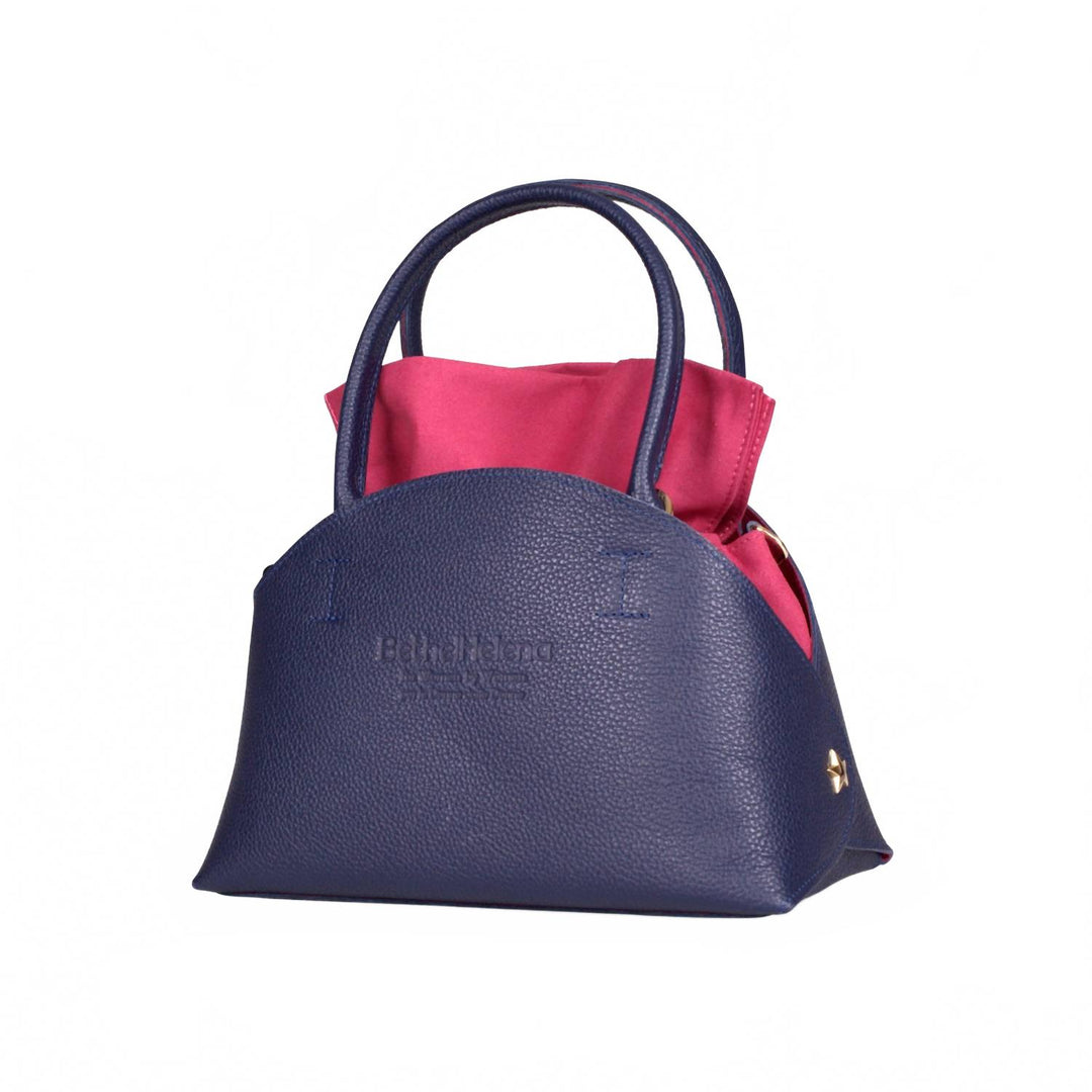 handful of glam in navy with fuchsia pouch