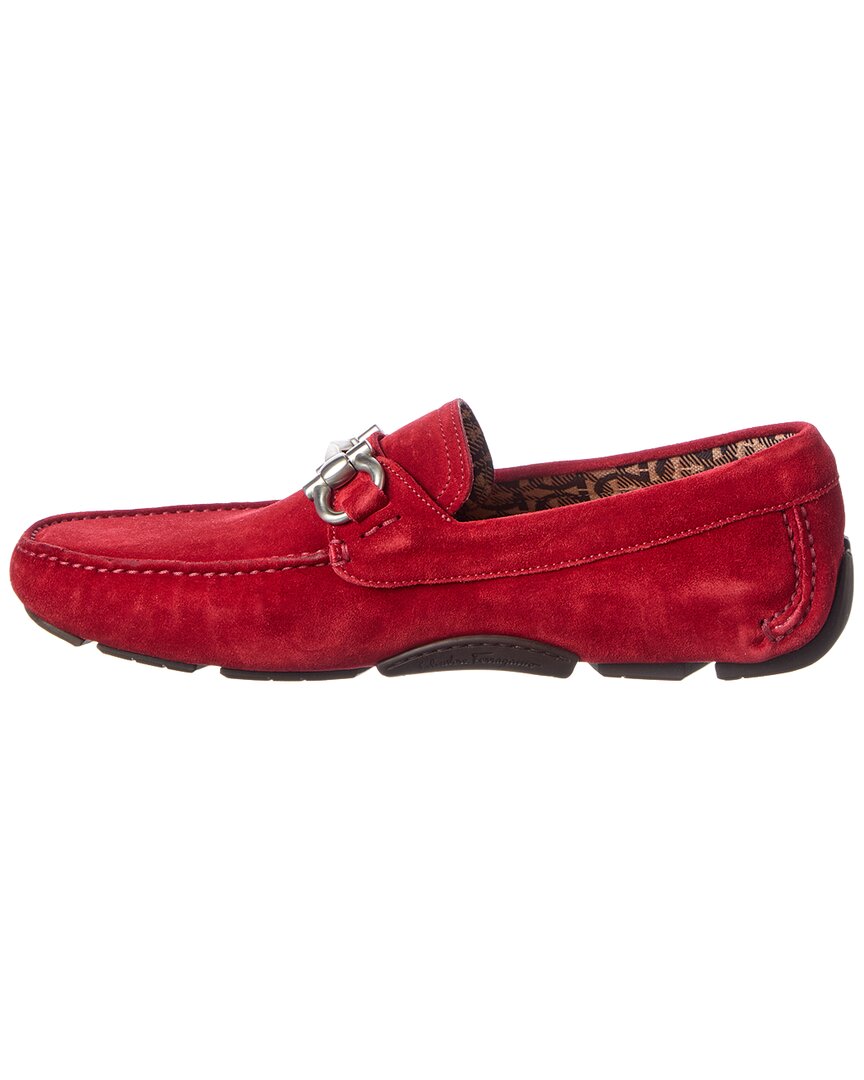 ferragamo leather & canvas loafer
