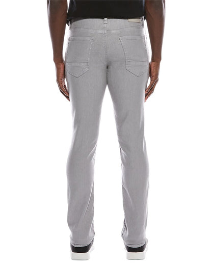 grey linen-blend straight fit jean