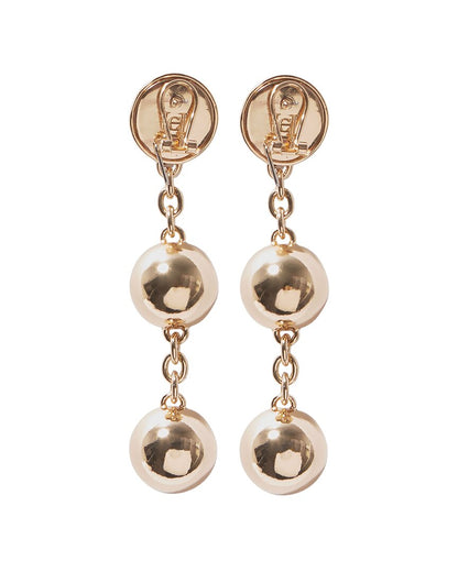 cz triple ball drop earrings