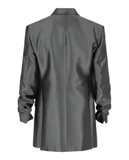 men's double breasted jacket in dark grey