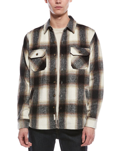 brushed plaid shirt jacket