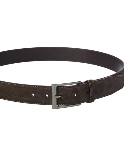 feather edge italian suede belt