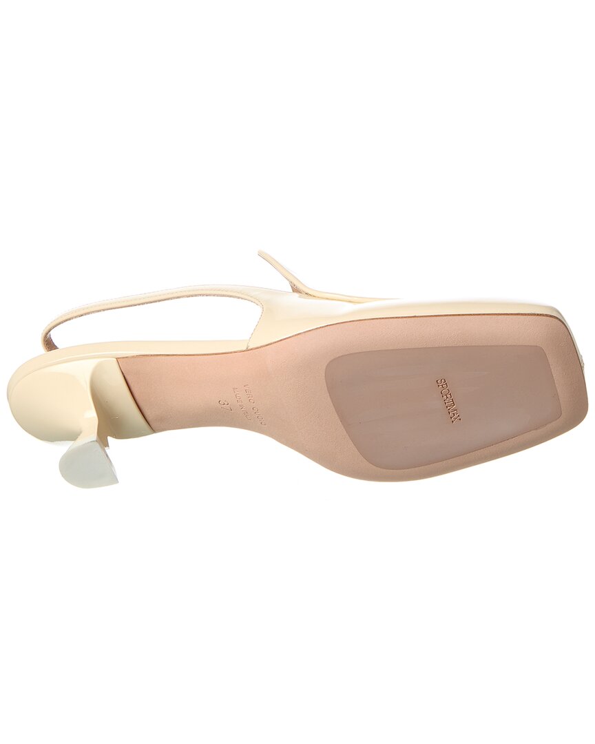 lazzaro patent slingback pump