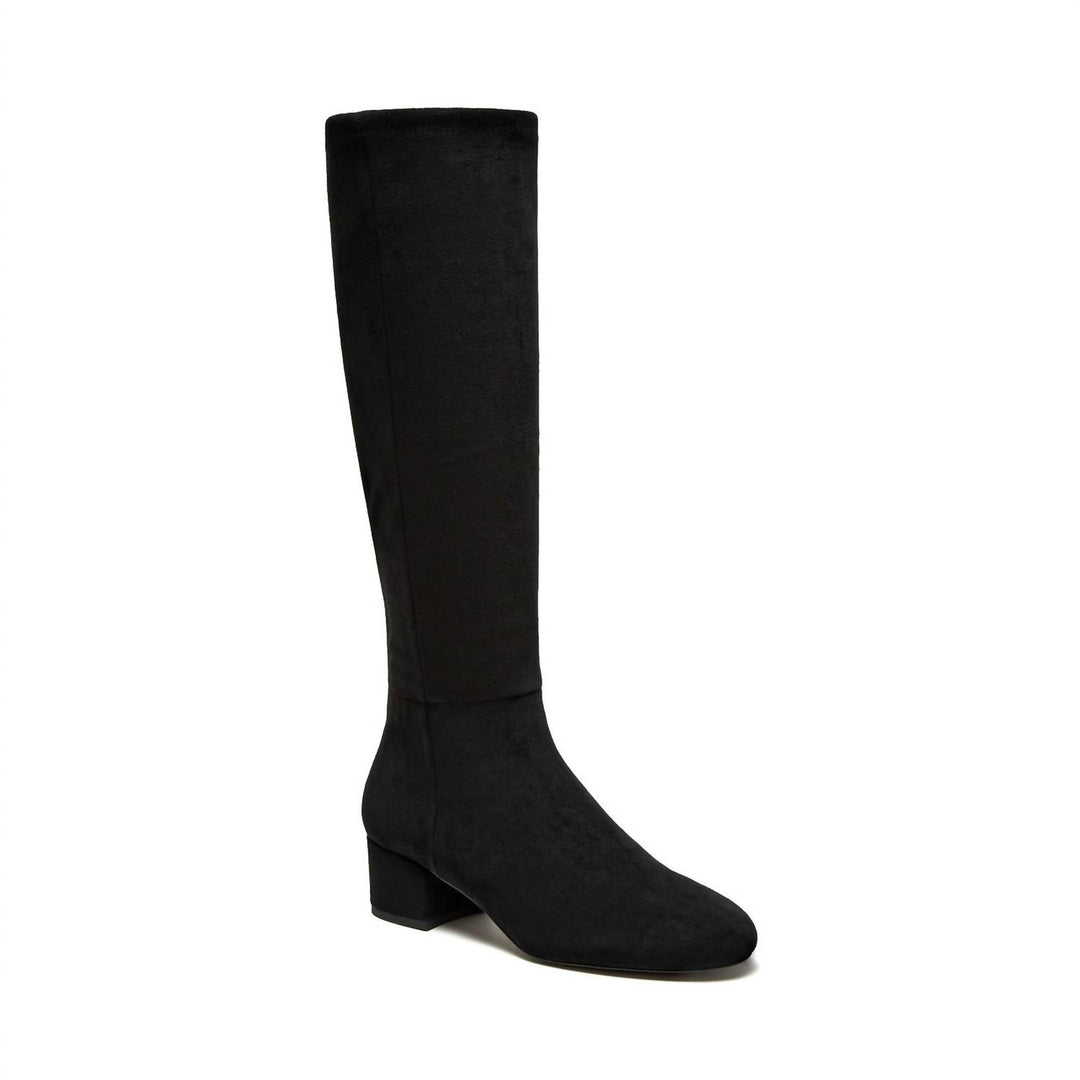 women's gold boots in black