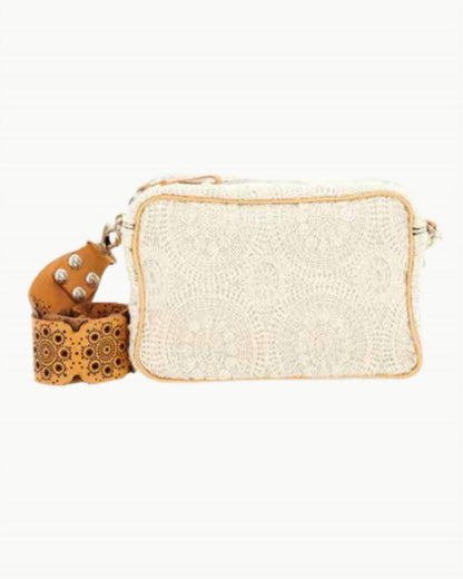 women's embroidered shopping bag in cream/natural