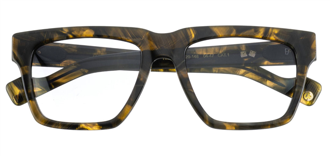 unisex titus glasses in khaki black