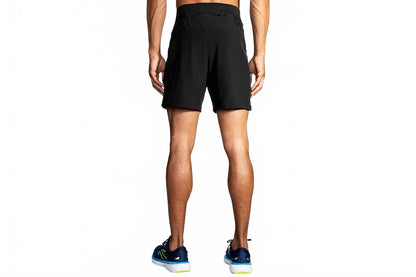 men's sherpa 7" athlethic shorts in black
