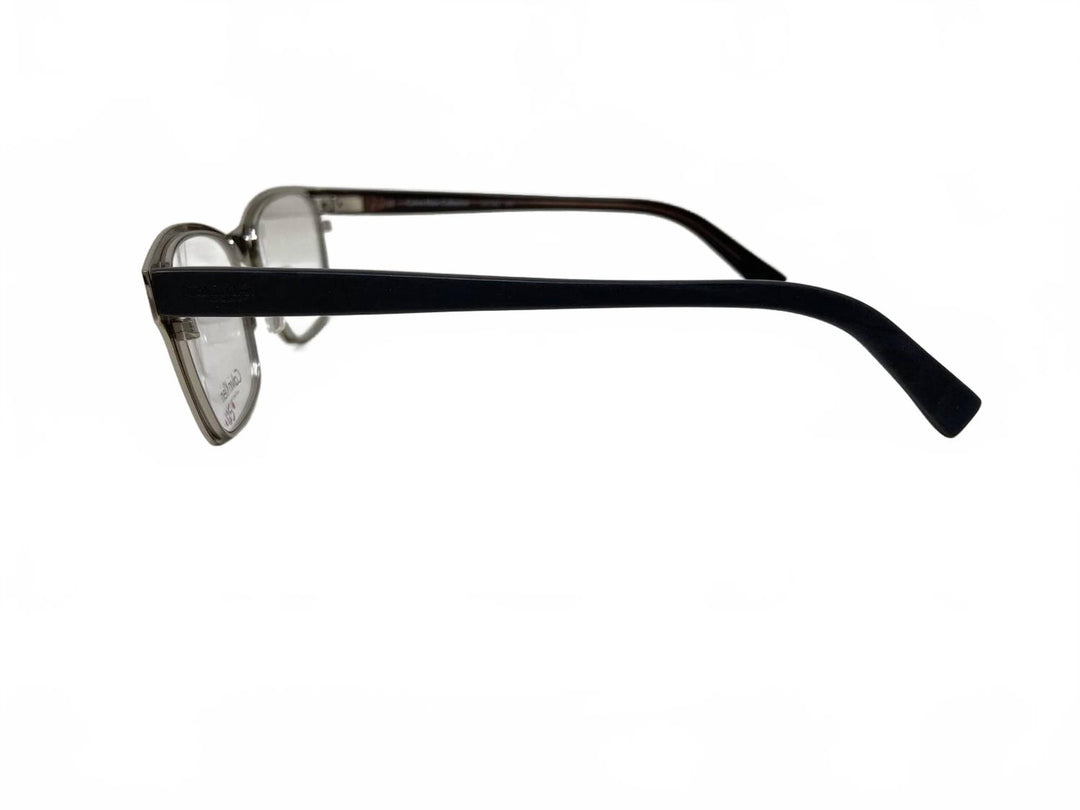 men's ck7382 rectangle eyeglasses in grey silver