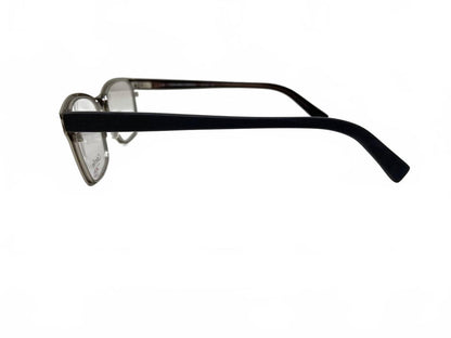 men's ck7382 rectangle eyeglasses in grey silver