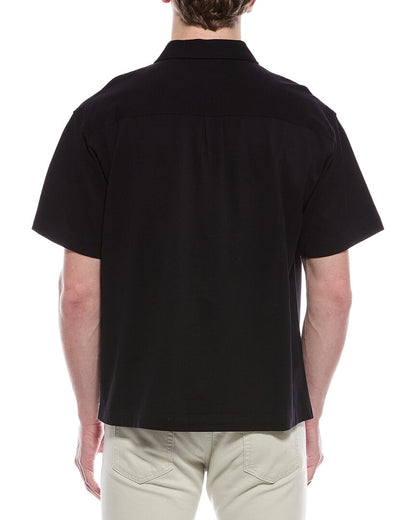 frame light pique button polo shirt