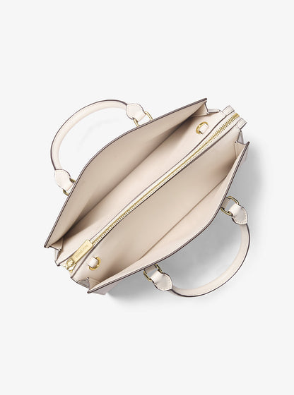 sheila medium heart embroidered satchel