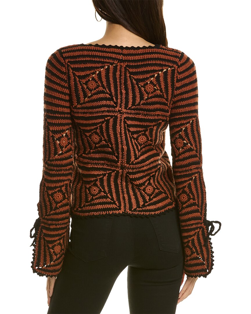 gretel crochet wool sweater