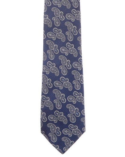 blue paisley silk tie