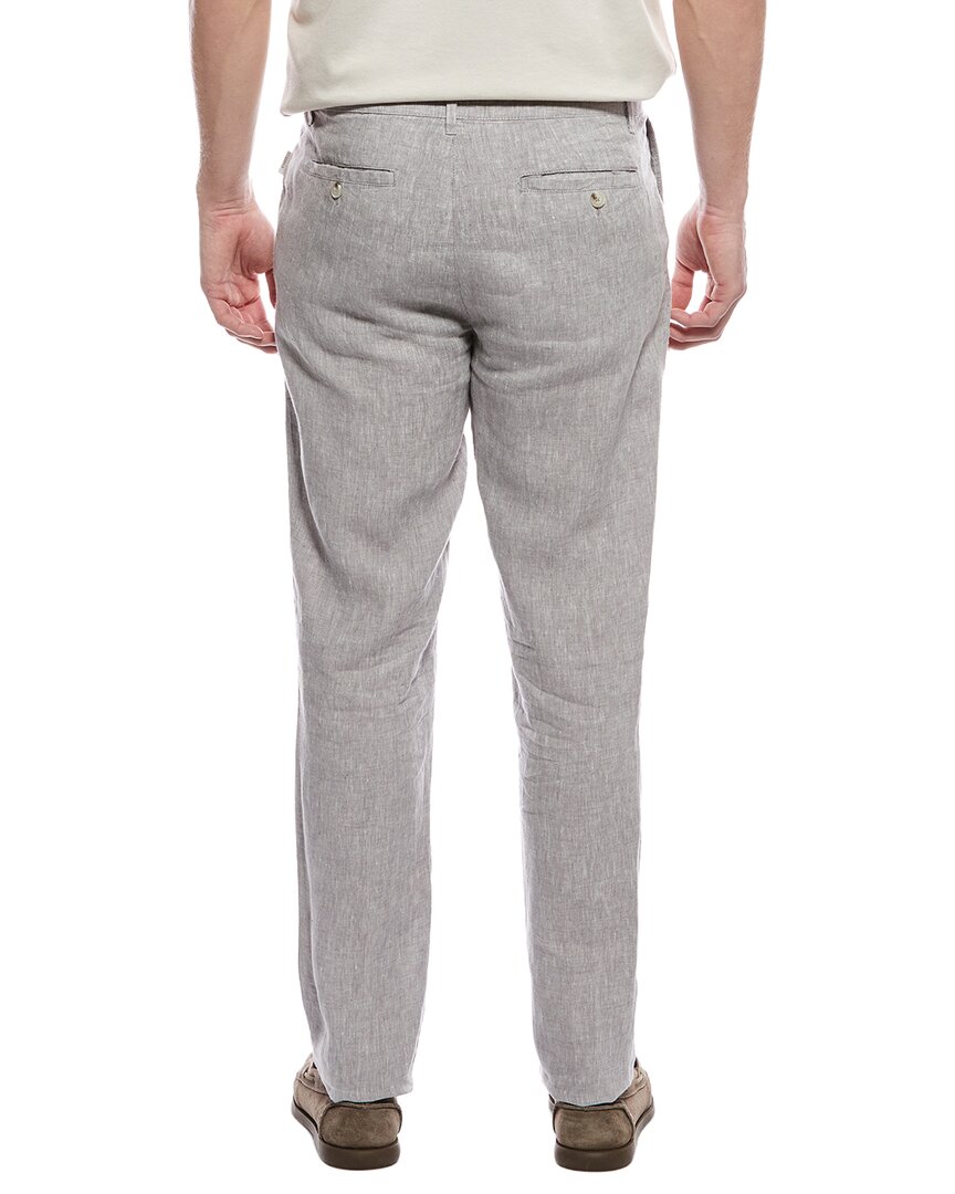 linen tapered pleated trouser