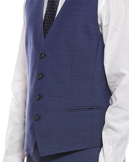 2pc wool suit with flat front pant