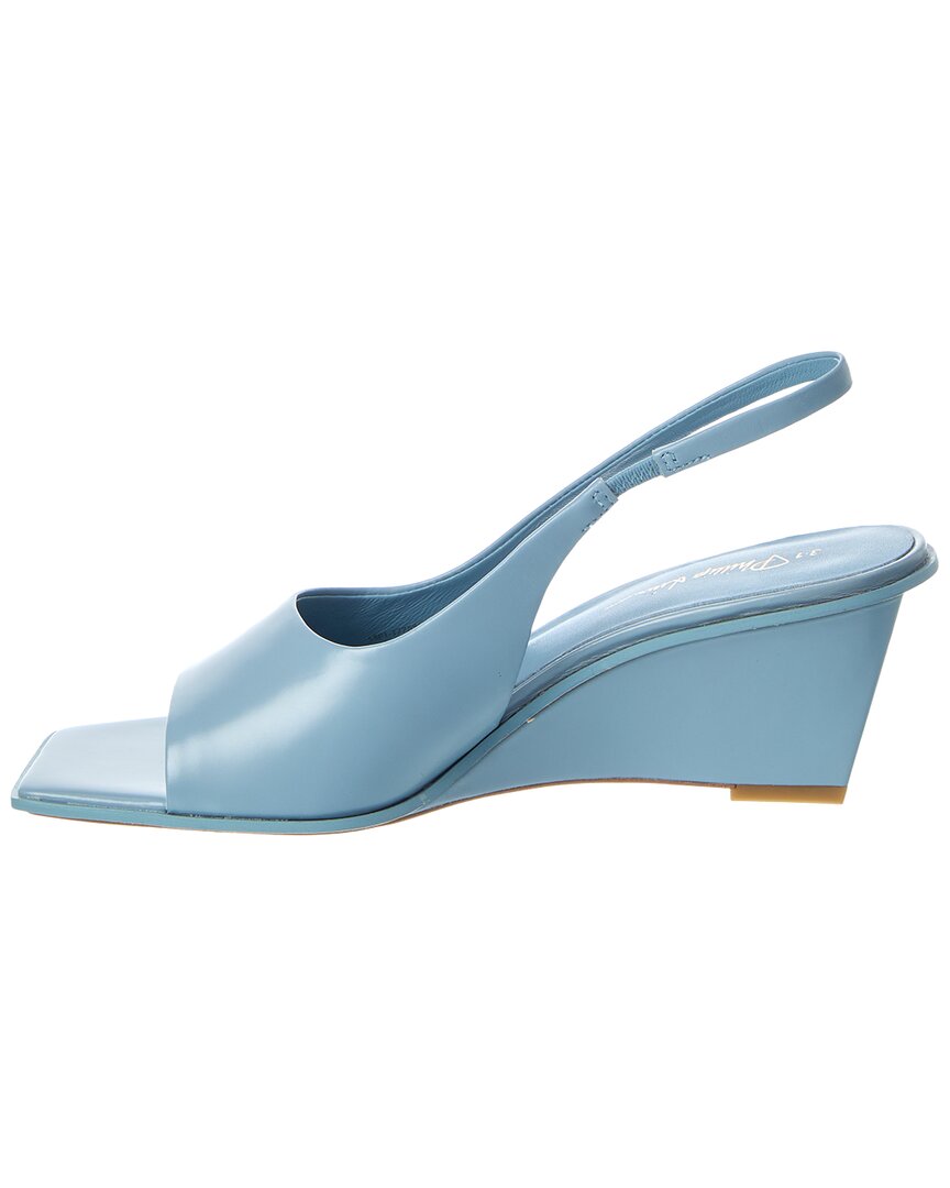 laura leather slingback wedge sandal