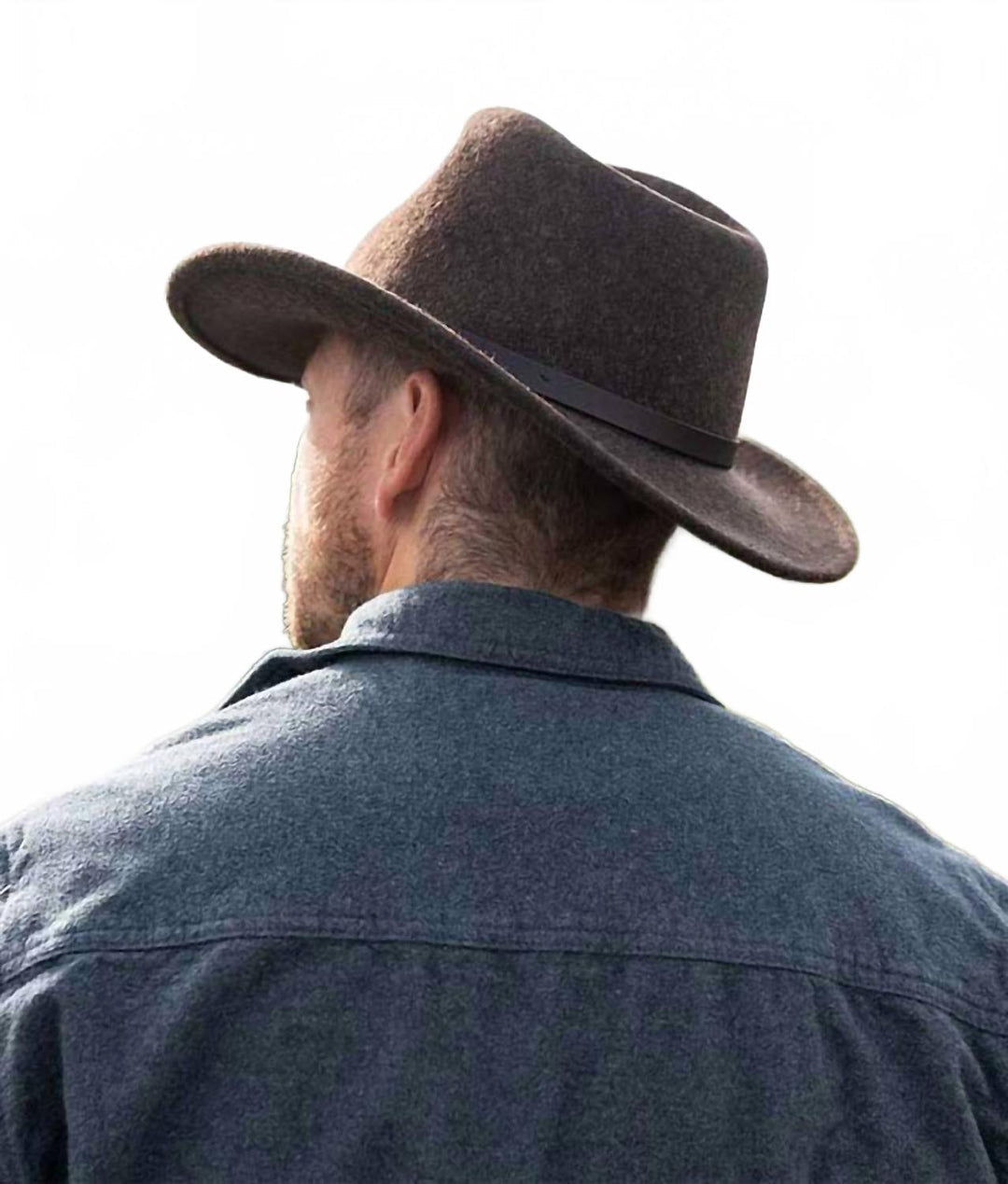 men's crush felt yukon cowboy hat in brown