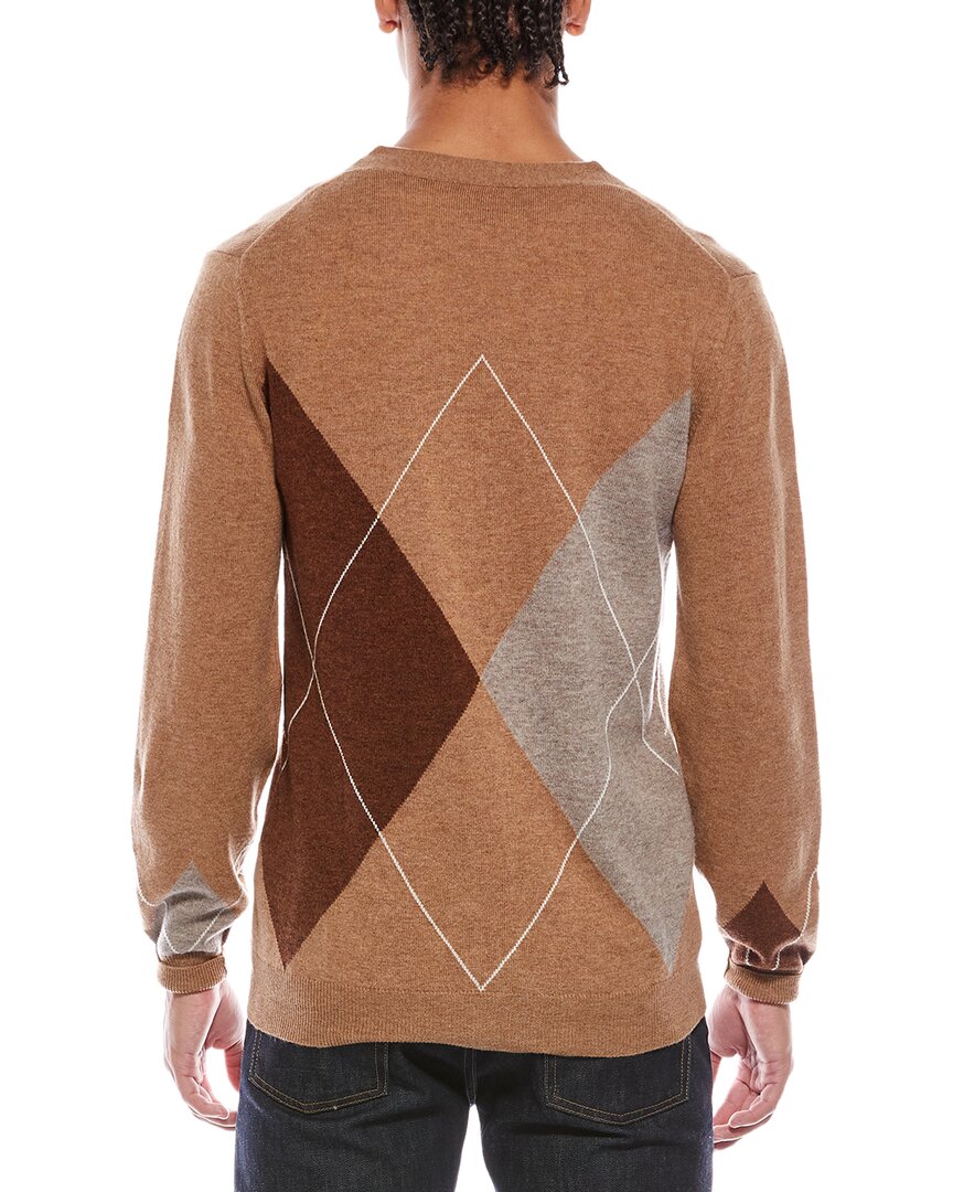 argyle wool & cashmere-blend cardigan