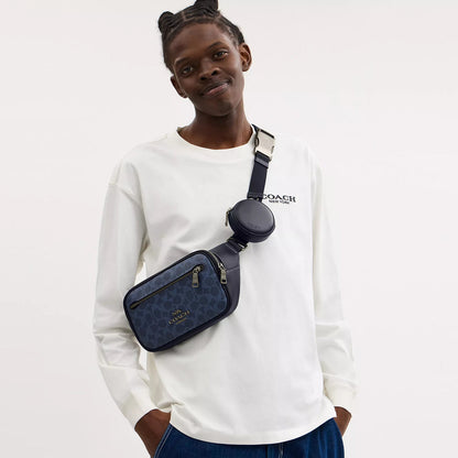 elias belt bag in signature canvas