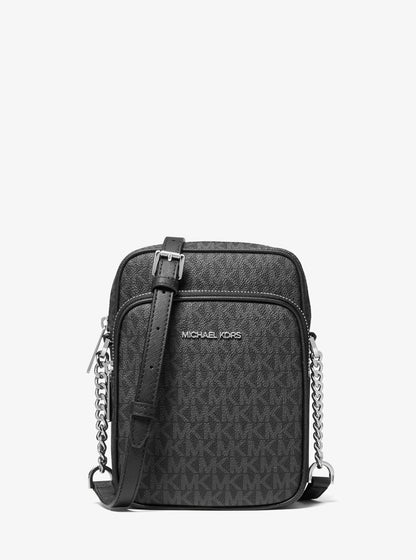 jet set travel medium logo crossbody bag