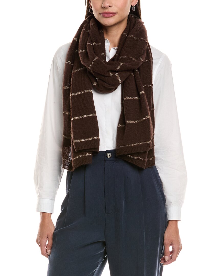 cashmere lurex stripe cashmere wrap