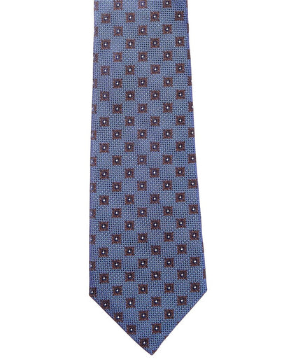 blue squares silk tie