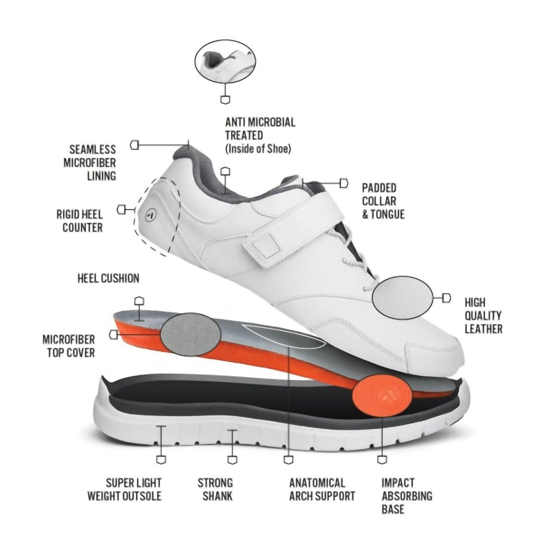men's no. 38 sport walker sneakes in white