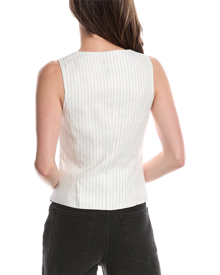 kiana linen-blend vest