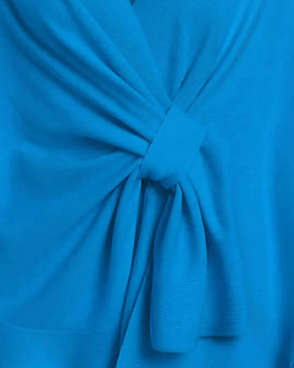 women's sunday ruffle wrap in french blue
