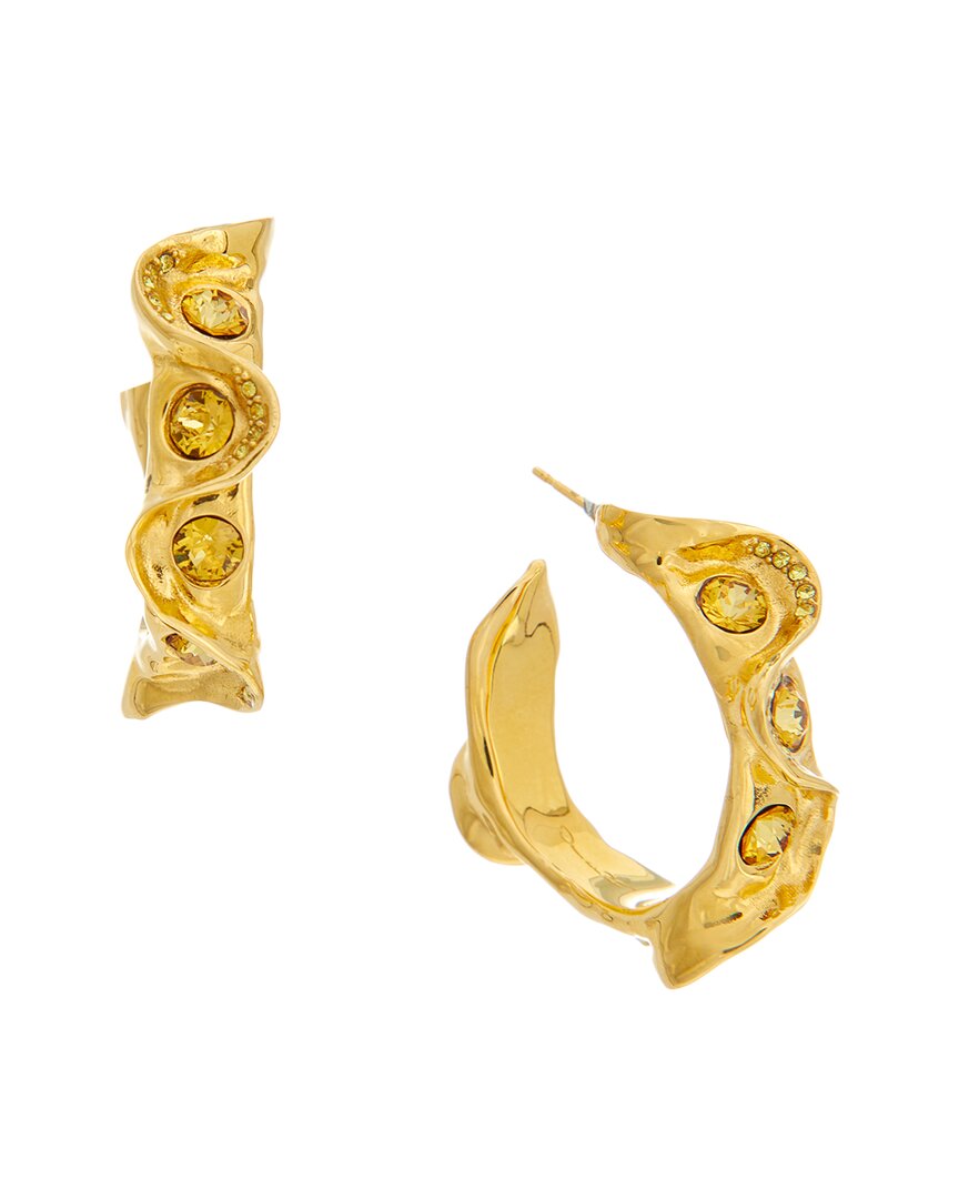 crystal nest hoop earrings