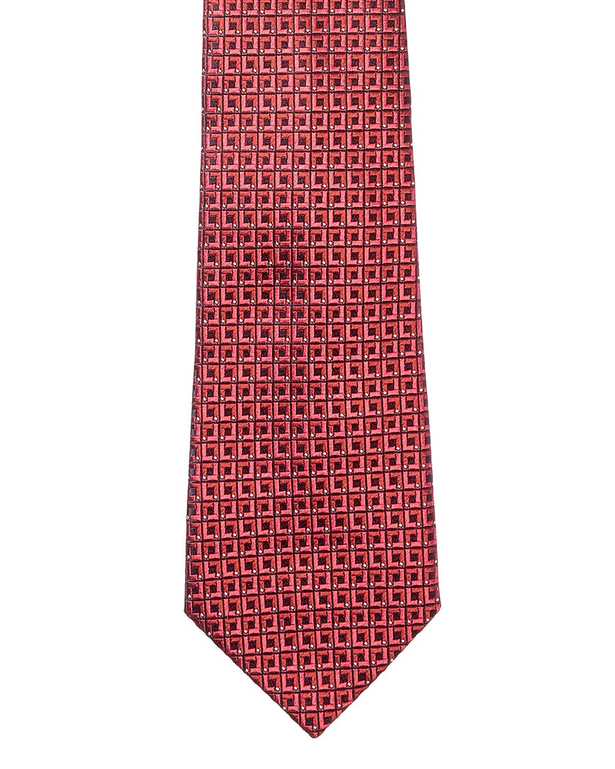 red squares silk tie