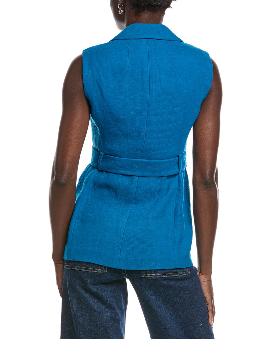 georgia linen & wool-blend waistcoat