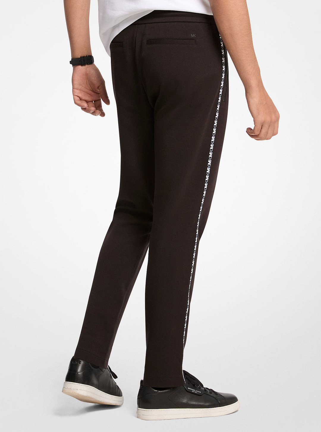 logo tape cotton blend joggers