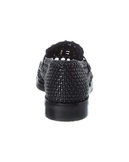 alexa macrame woven leather loafer