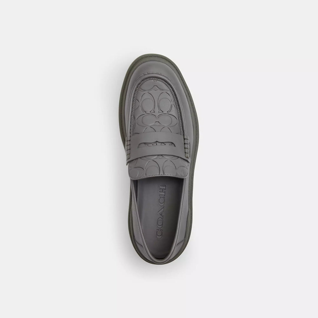 platform loafer with signature print