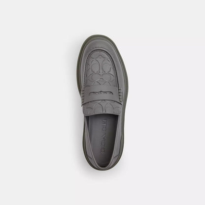 platform loafer with signature print