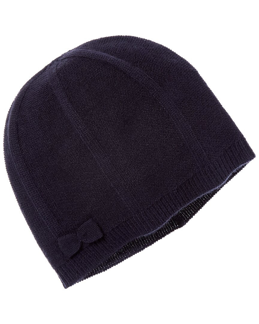 bow cashmere beanie