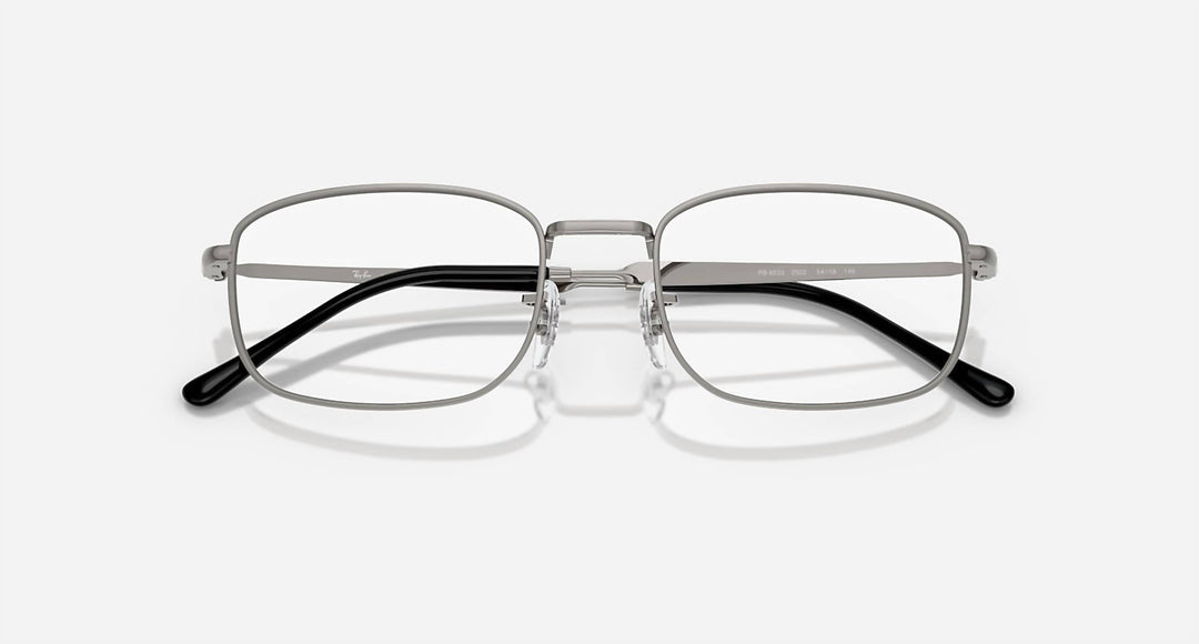 men's rx6533 pillow optical prescription frames in polished grey