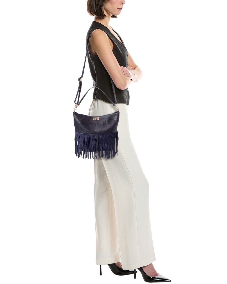 arizona27 leather fringe tote