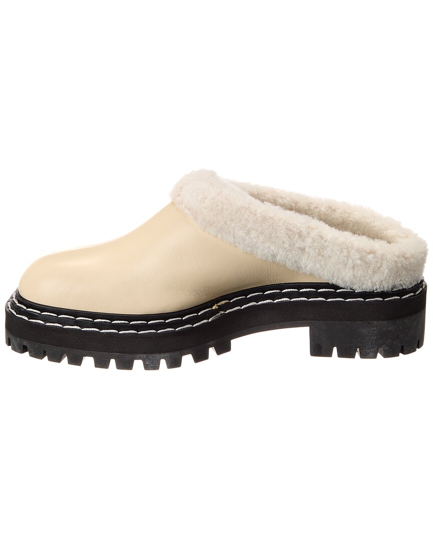 leather & shearling mule
