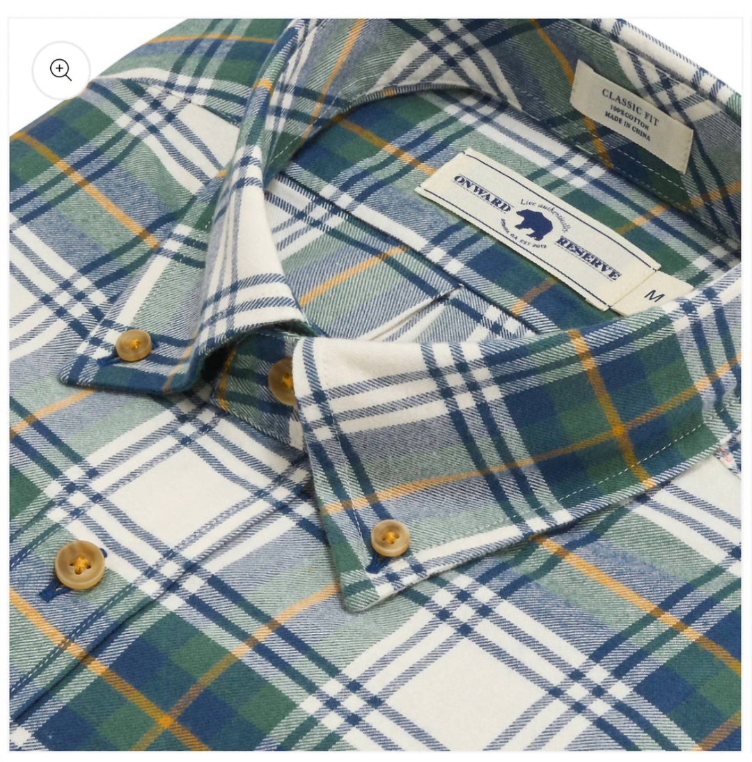 men's featherweight flannel button down in bark