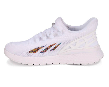 women's halo shoes in white mesh combo