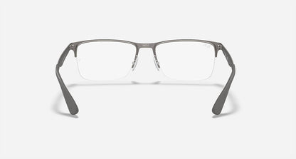 men's rb6335 2855 optics eyeglasses frame in matte grey